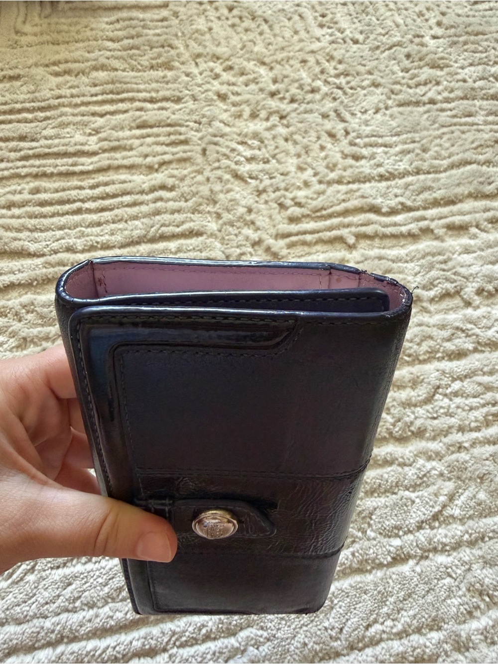 Coach Madison slim envelope trifold wallet black leather - Picture 7 of 9